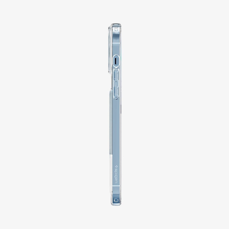 ACS03216 - iPhone 13 Pro Max Case Crystal Slot in crystal clear showing the side with volume controls