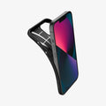 ACS03315 - iPhone 13 Mini Case Liquid Air in black showing the side and flexible back