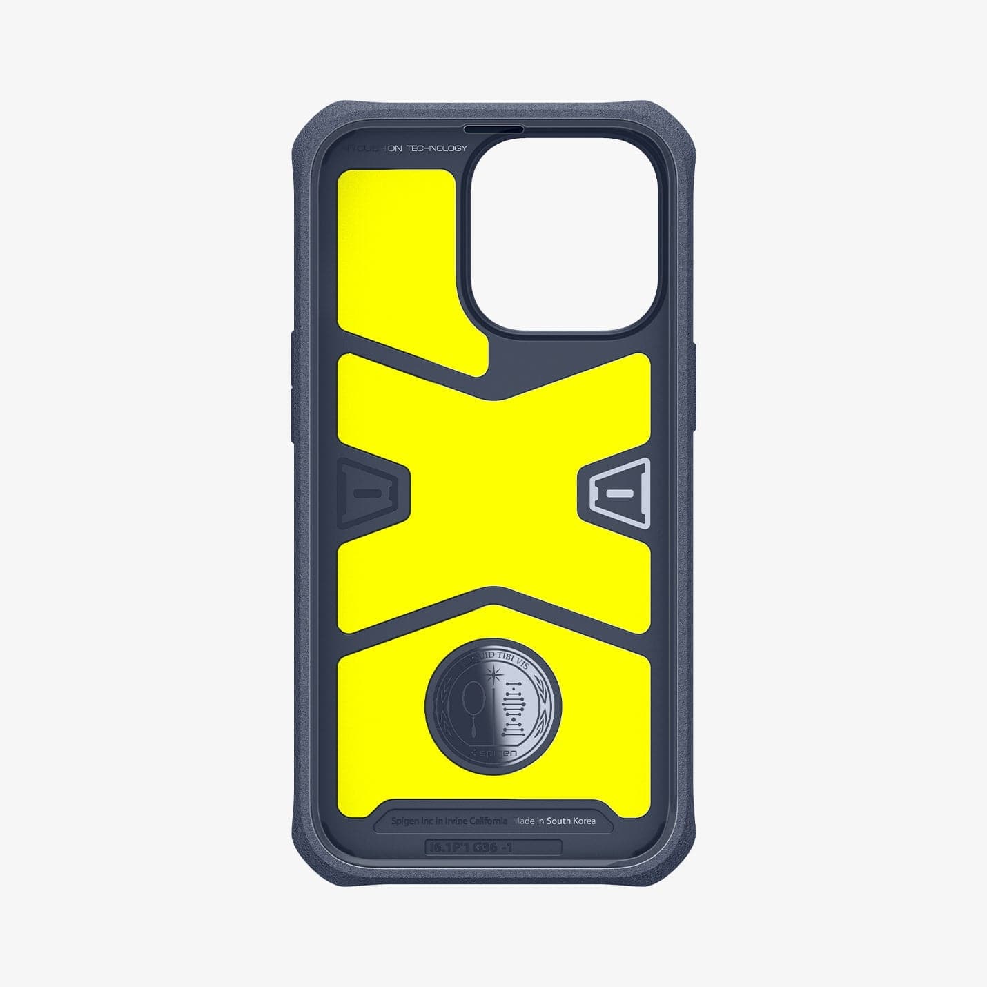 ACS03234 - iPhone 13 Pro Max Case Geo 360 in navy blue showing the inside of case