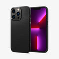 ACS03258 - iPhone 13 Pro Case Liquid Air in matte black showing the back and front