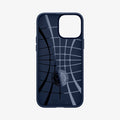 ACS03202 - iPhone 13 Pro Max Case Liquid Air in navy blue showing the inside of case