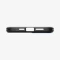 ACS04917 - iPhone 14 Plus Case Tough Armor (MagFit) in navy blue showing the bottom with precise cutouts