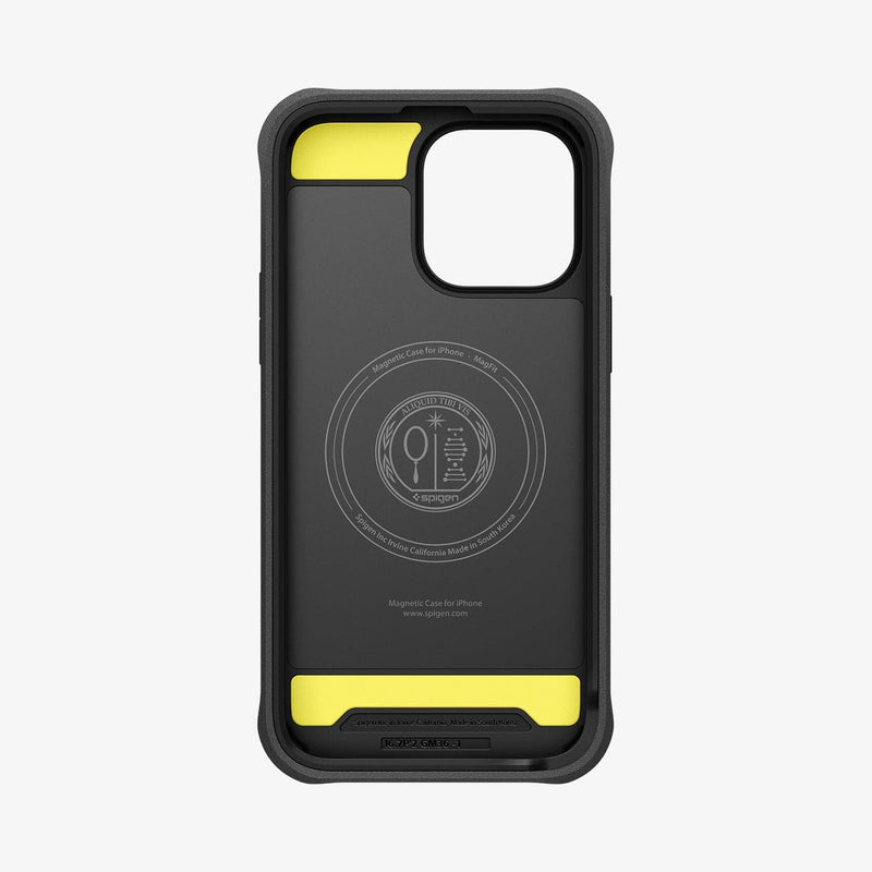 ACS04997 - iPhone 14 Pro Case Geo Armor 360 (MagFit) in black showing the inside of case