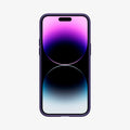 ACS05578 - iPhone 14 Pro Case Liquid Air in deep purple showing the front