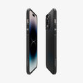 ACS04813 - iPhone 14 Pro Max Case Liquid Air in matte black showing the sides, partial back and front