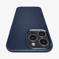 ACS04814 - iPhone 14 Pro Max Case Liquid Air in navy blue showing the back zoomed in to show the fine details