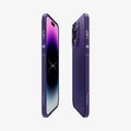 ACS05575 - iPhone 14 Pro Max Case Liquid Air in deep purple showing the sides, partial back and front
