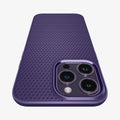 ACS05575 - iPhone 14 Pro Max Case Liquid Air in deep purple showing the back zoomed in to show the fine details