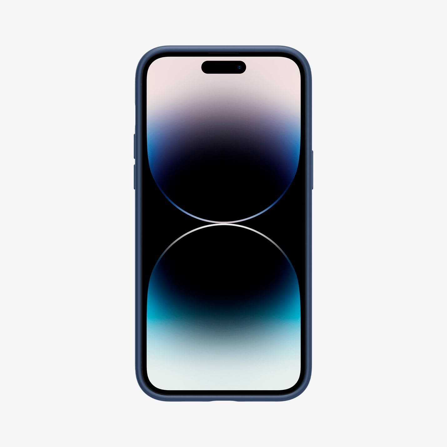 ACS04847 - iPhone 14 Pro Max Case Silicone Fit (MagFit) in navy blue showing the front