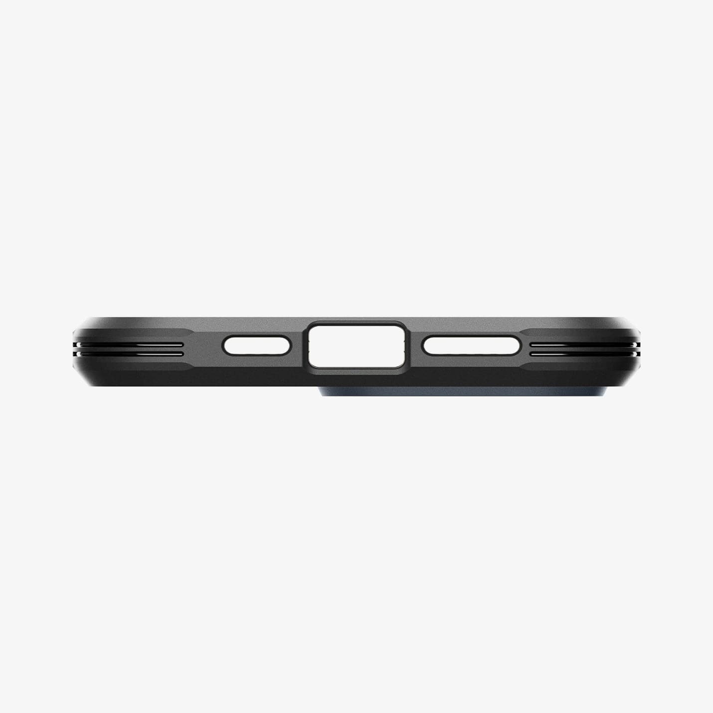ACS04841 - iPhone 14 Pro Max Case Tough Armor (MagFit) in metal slate showing the bottom with precise cutouts