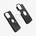 ACS04985 - iPhone 14 Pro Case Tough Armor (MagFit) in black showing the multiple magsafe layers of back