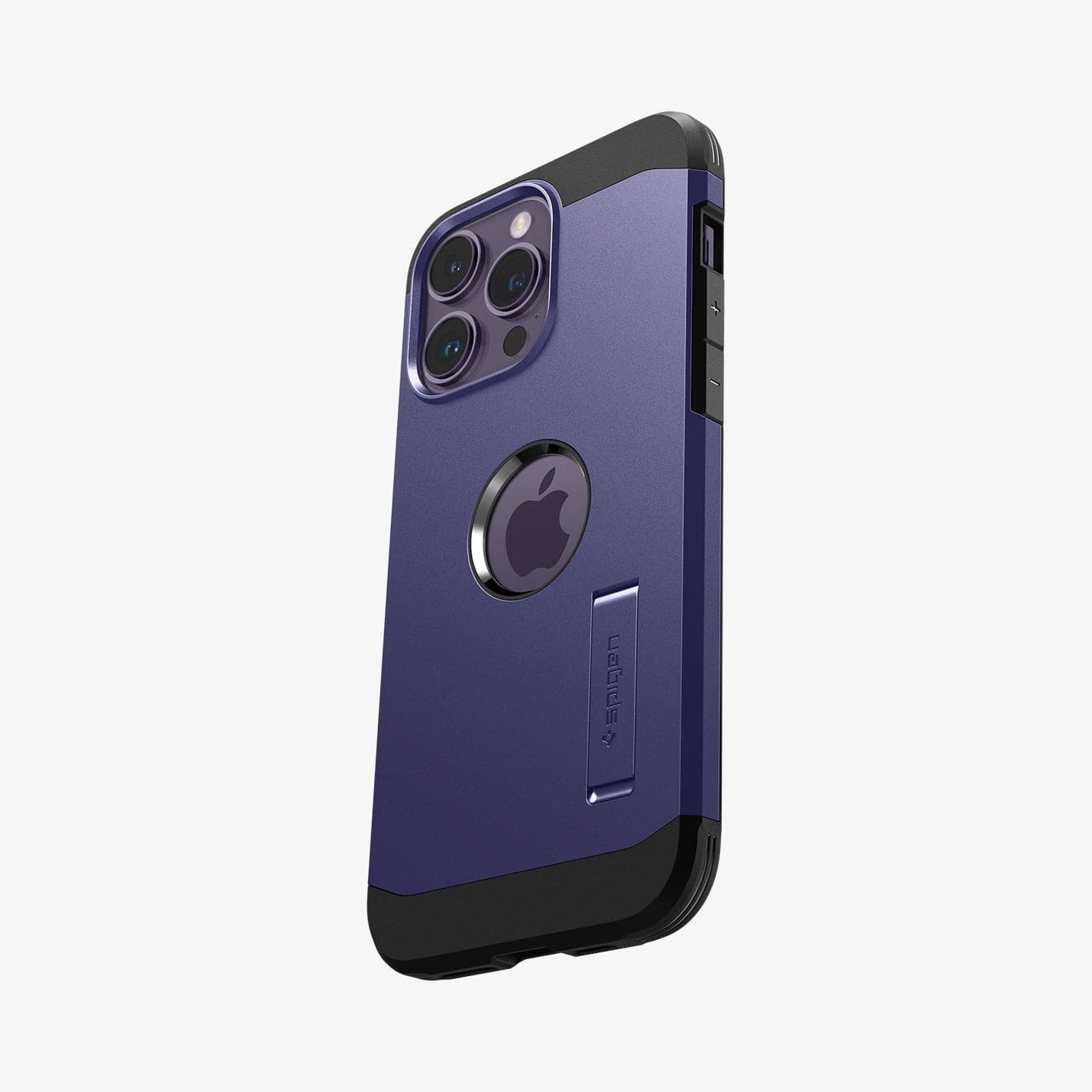 ACS05579 - iPhone 14 Pro Case Tough Armor (MagFit) in deep purple showing the back and partial side