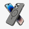 ACS05586 - iPhone 14 Pro Case Ultra Hybrid (MagFit) in frost black showing the back, front and sides