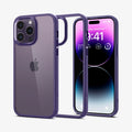 ACS05577 - iPhone 14 Pro Case Ultra Hybrid in deep purple showing the back, inside and front