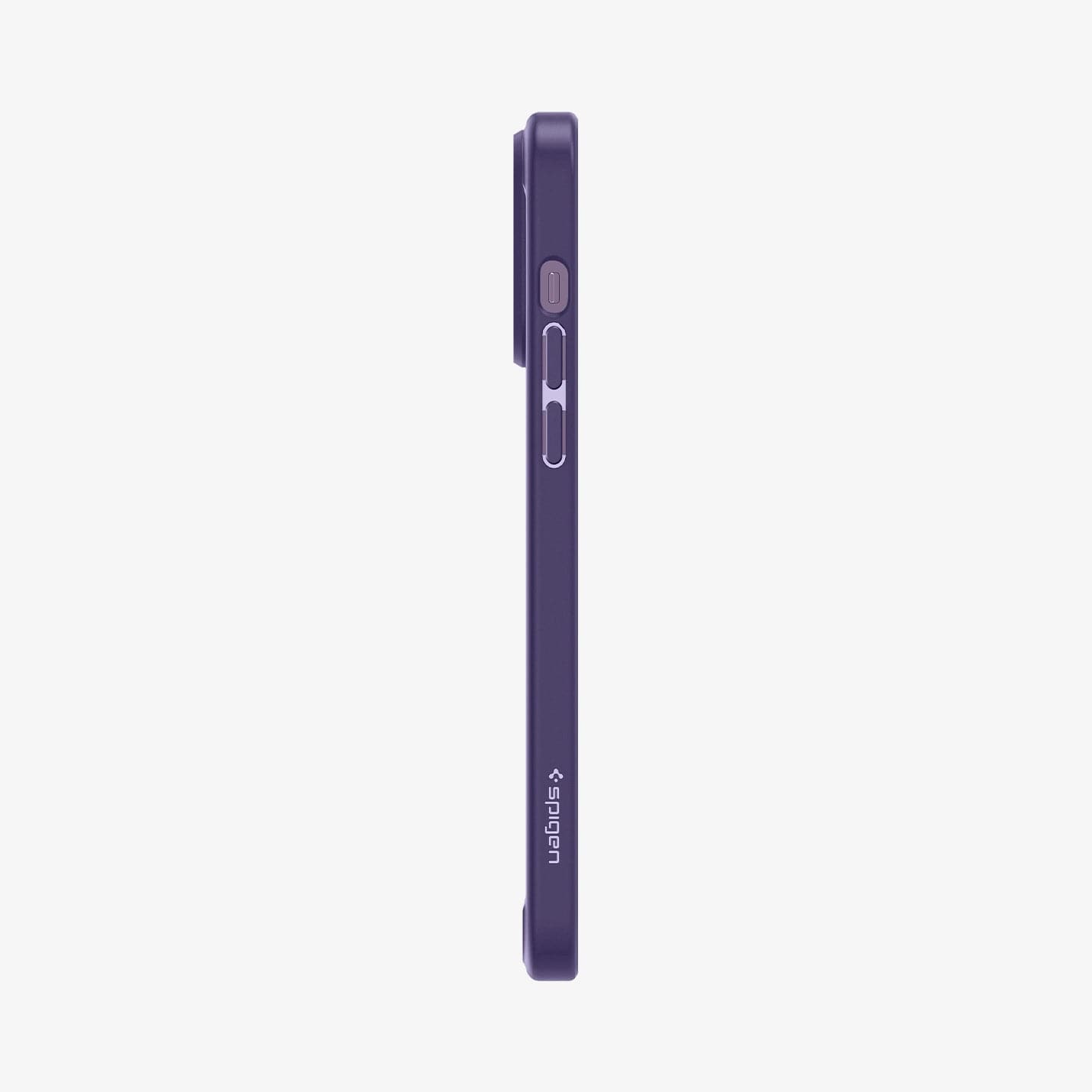 ACS05577 - iPhone 14 Pro Case Ultra Hybrid in deep purple showing the side with volume controls