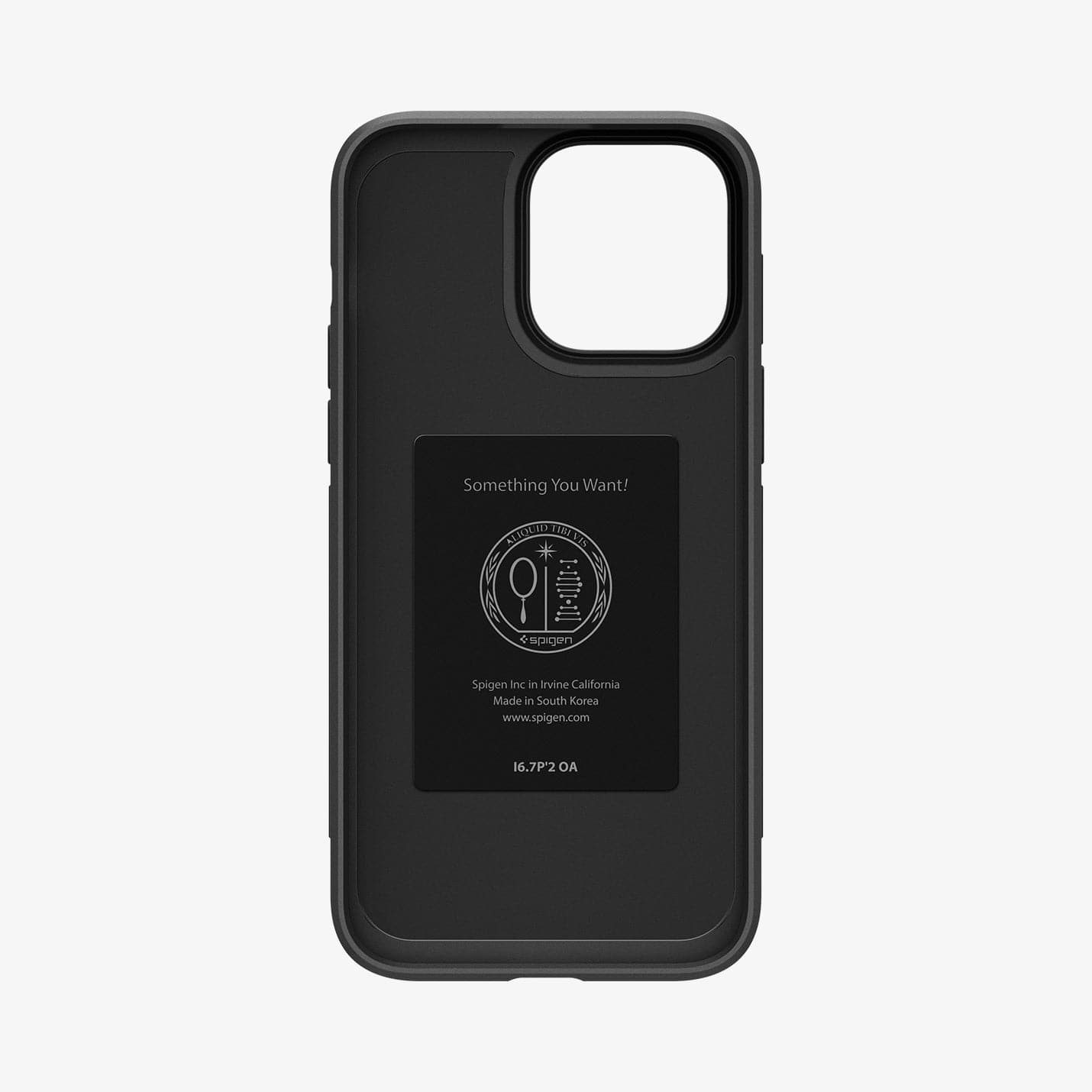 ACS04854 - iPhone 14 Pro Max Case Cryo Armor in matte black showing the inside of case