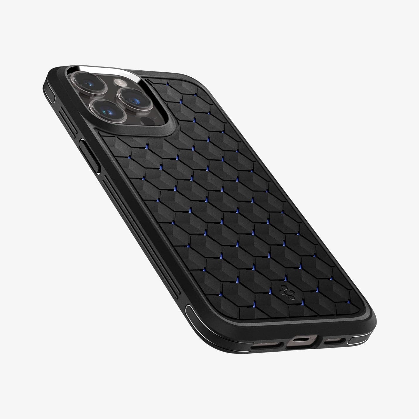 ACS04854 - iPhone 14 Pro Max Case Cryo Armor in matte black showing the back and partial side and bottom