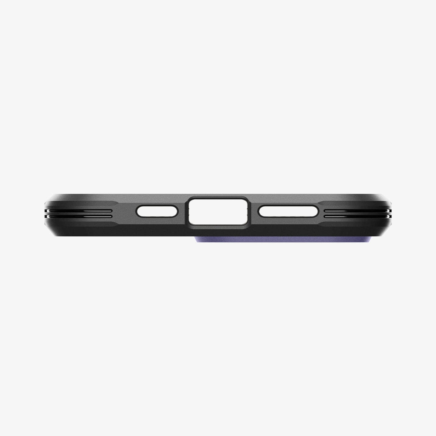 ACS05576 - iPhone 14 Pro Max Case Tough Armor (MagFit) in deep purple showing the bottom with precise cutouts