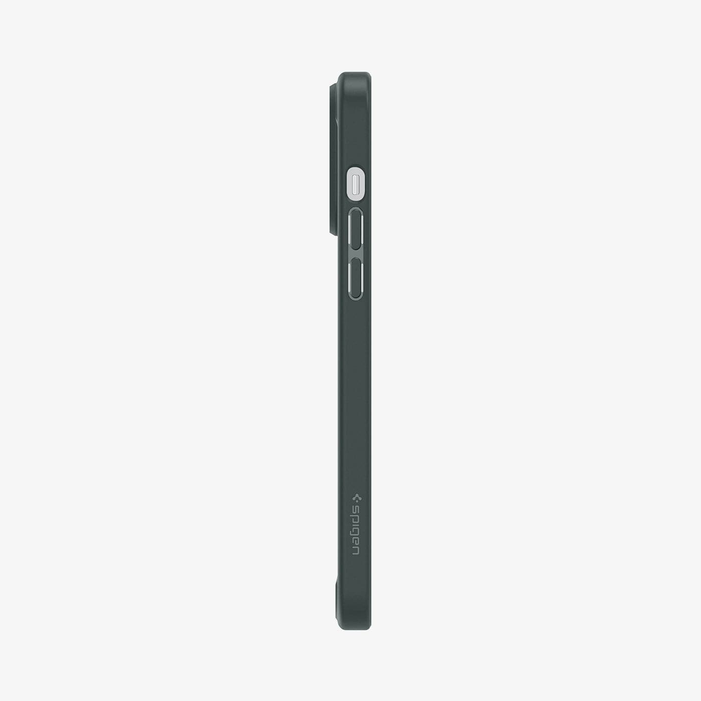 ACS04966 - iPhone 14 Pro Case Ultra Hybrid in abyss green showing the side with volume controls