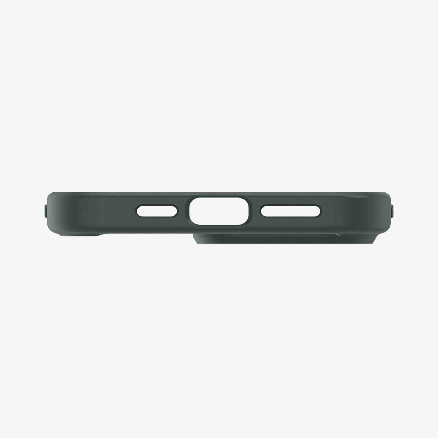 ACS04966 - iPhone 14 Pro Case Ultra Hybrid in abyss green showing the bottom with precise cutouts