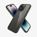 ACS04821 - iPhone 14 Pro Max Case Ultra Hybrid in abyss green showing the back, sides and front