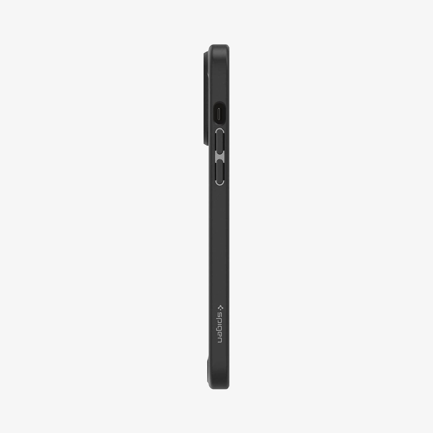 ACS04961 - iPhone 14 Pro Case Ultra Hybrid in matte black showing the side with volume controls