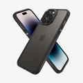 ACS04961 - iPhone 14 Pro Case Ultra Hybrid in matte black showing the back, sides and front