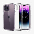 ACS04960 - iPhone 14 Pro Case Ultra Hybrid in crystal clear showing the back, inside and front
