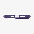 ACS05574 - iPhone 14 Pro Max Case Ultra Hybrid in deep purple showing the bottom with precise cutouts
