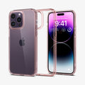 ACS04818 - iPhone 14 Pro Max Case Ultra Hybrid in rose crystal showing the back, inside and front