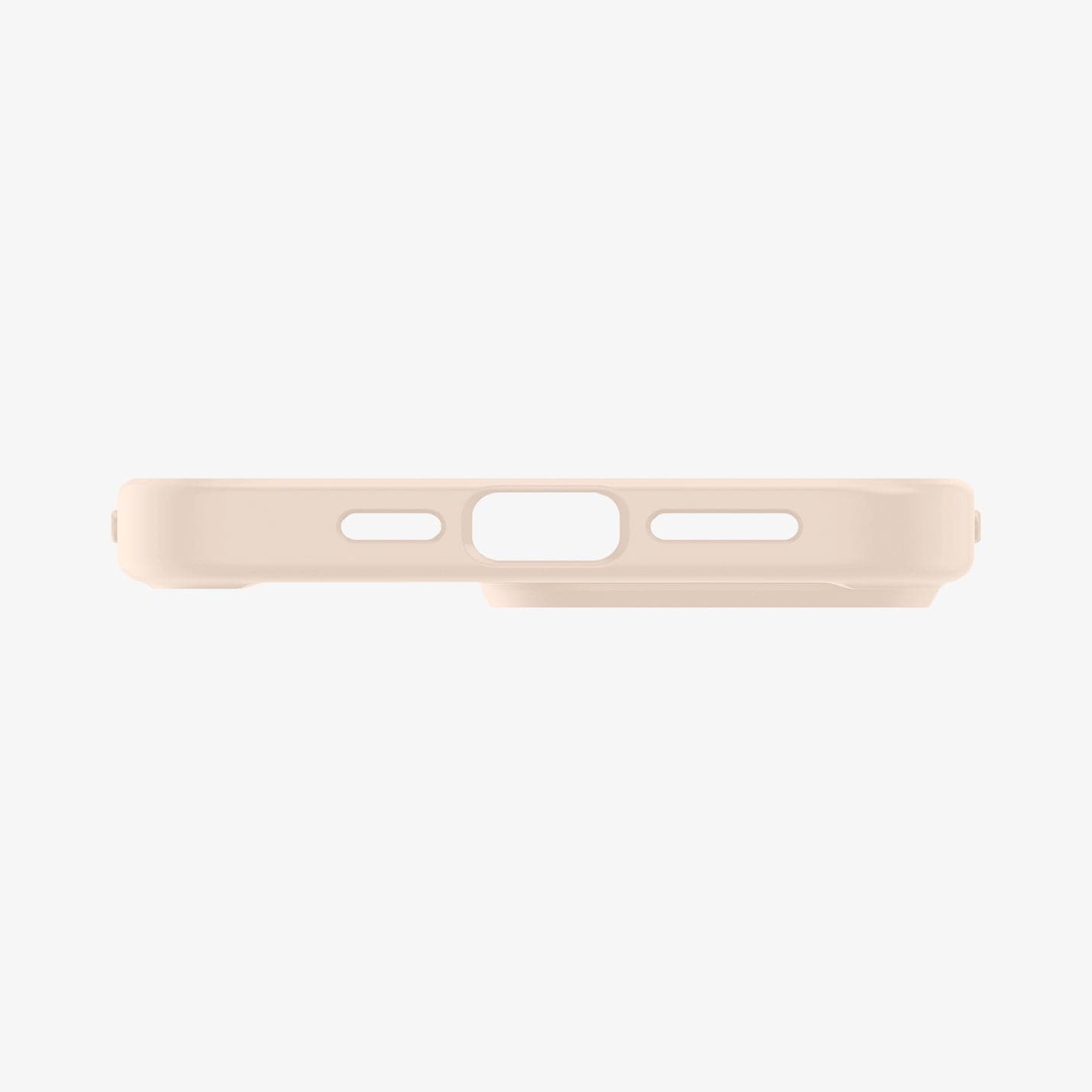 ACS04963 - iPhone 14 Pro Case Ultra Hybrid in sand beige showing the bottom with precise cutouts