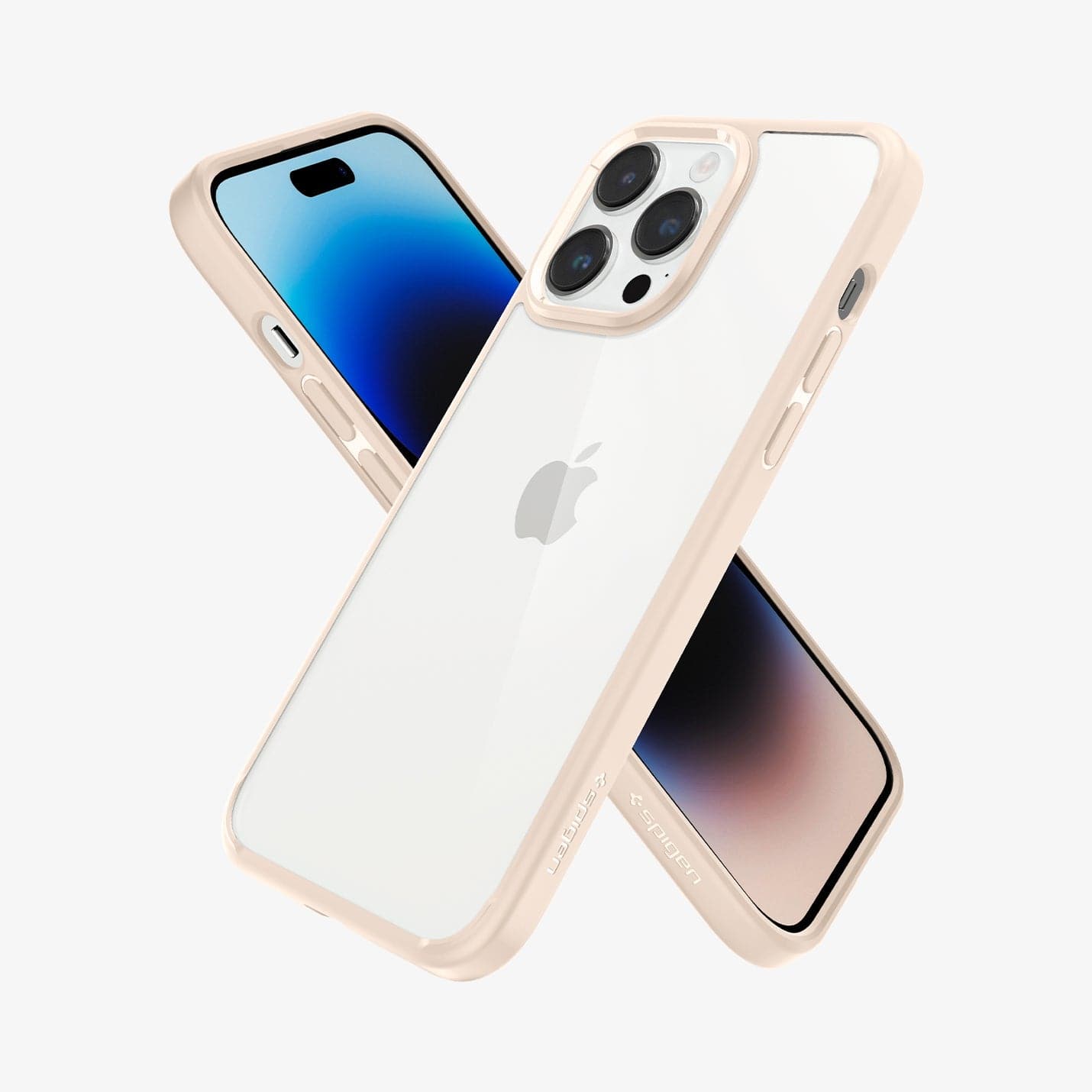 ACS04963 - iPhone 14 Pro Case Ultra Hybrid in sand beige showing the back, sides and front