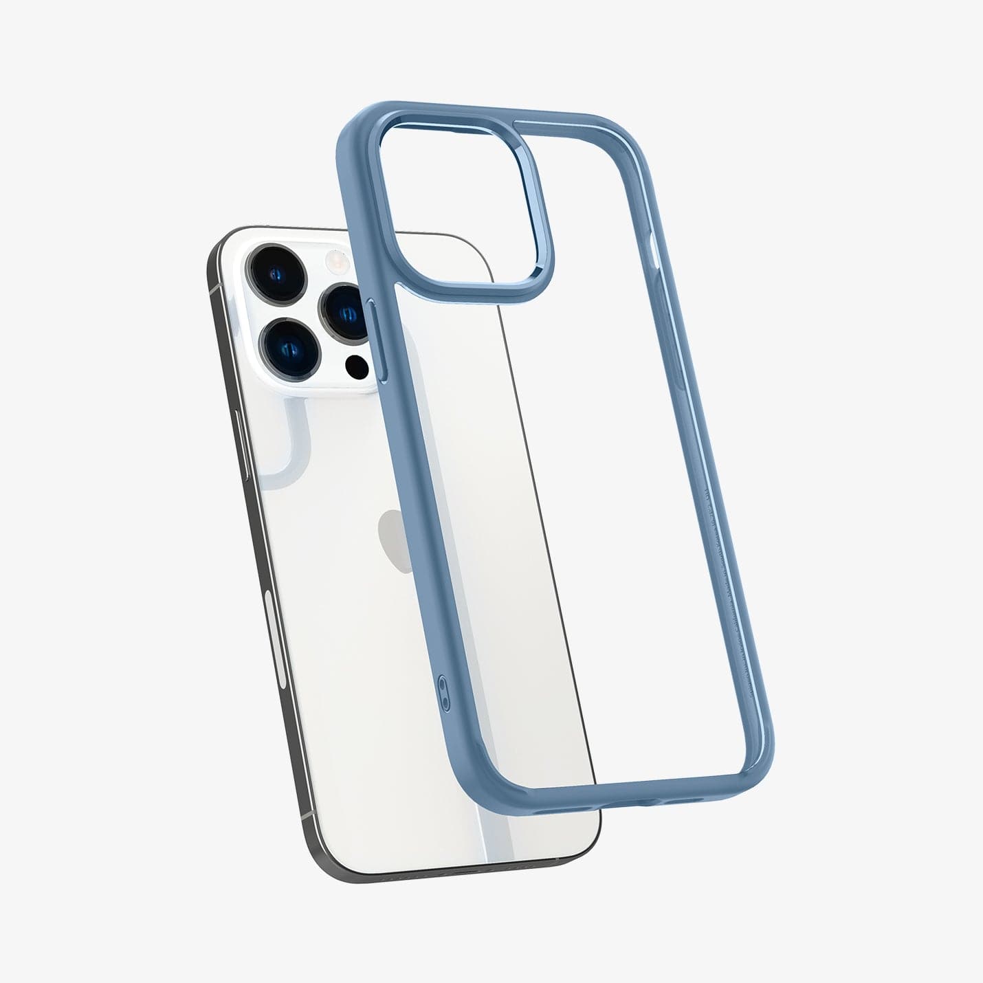 ACS04820 - iPhone 14 Pro Max Case Ultra Hybrid in sierra blue showing the back slightly hovering away from device