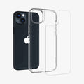 ACS05052 - iPhone 14 Case Quartz Hybrid in crystal clear showing the back and the multiple layers