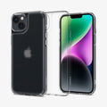 ACS05053 - iPhone 14 Case Quartz Hybrid in matte clear showing the back, inside and front