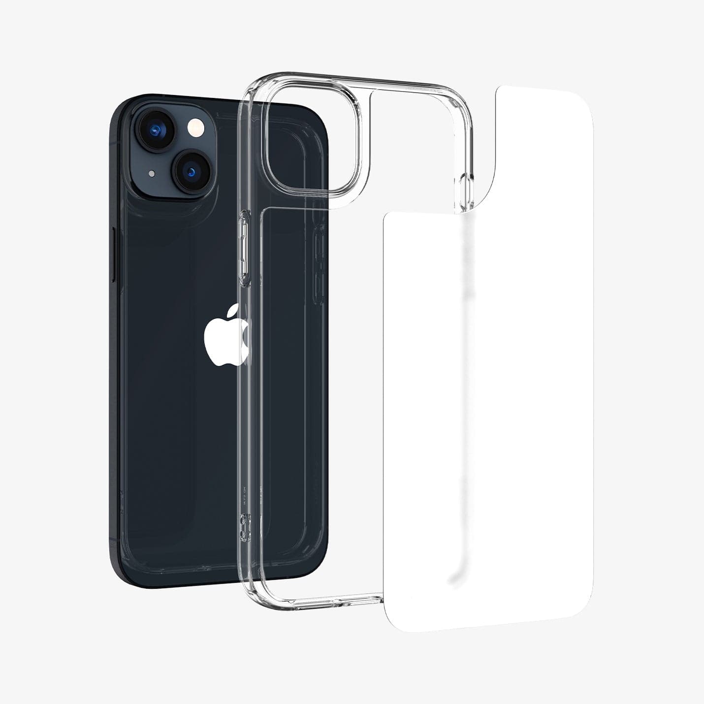 ACS05053 - iPhone 14 Case Quartz Hybrid in matte clear showing the back and its multiple layers