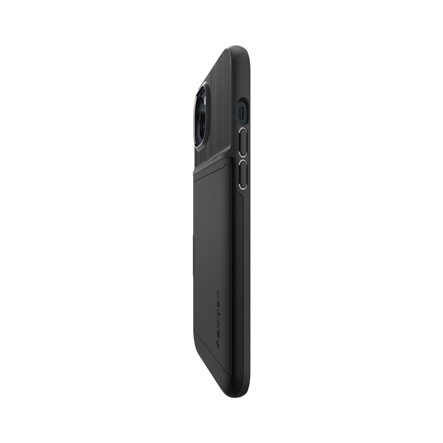 ACS05058 - iPhone 14 Case Slim Armor CS in black showing the side and partial back