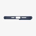 ACS04790 - iPhone 14 Case Thin Fit in navy blue showing the bottom with precise cutouts