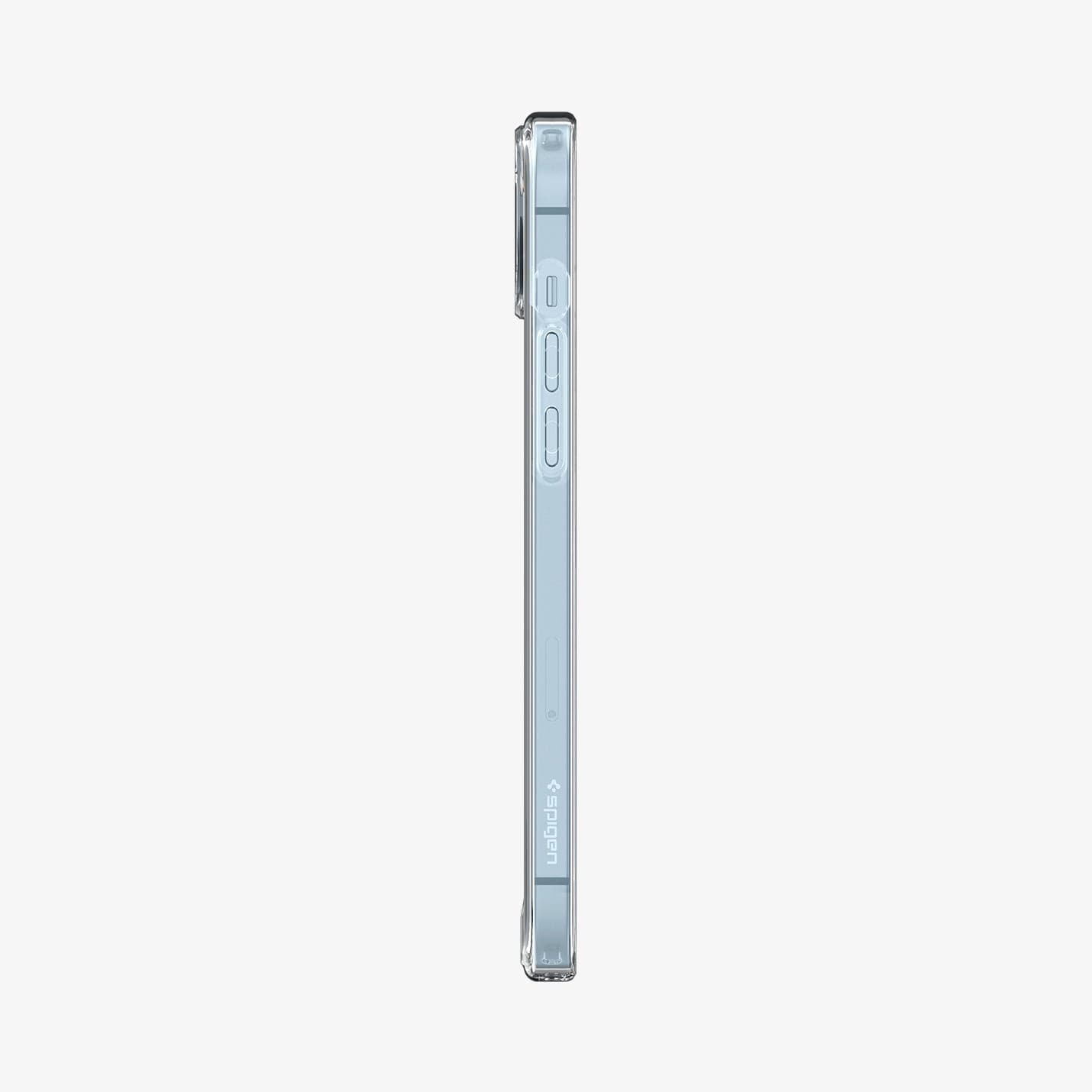 ACS04894 - iPhone 14 Plus Case Ultra Hybrid in crystal clear showing the side with volume controls