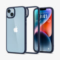 ACS04899 - iPhone 14 Plus Case Ultra Hybrid in navy blue showing the back, inside and front