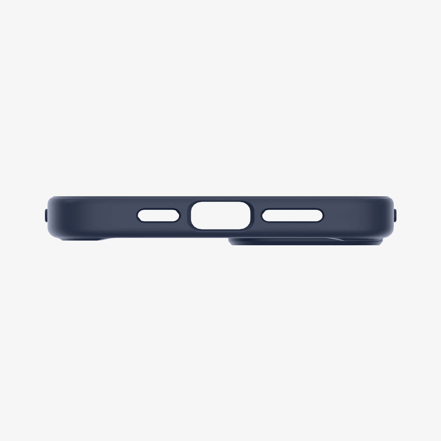 ACS05045 - iPhone 14 Case Ultra Hybrid in navy blue showing the bottom with precise cutouts
