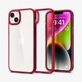 ACS05042 - iPhone 14 Case Ultra Hybrid in red crystal showing the back, inside and front