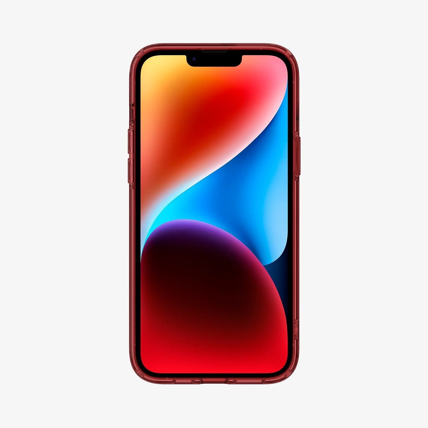ACS05042 - iPhone 14 Case Ultra Hybrid in red crystal showing the front