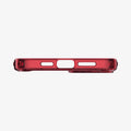 ACS05042 - iPhone 14 Case Ultra Hybrid in red crystal showing the bottom with precise cutouts