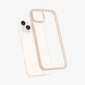 ACS05044 - iPhone 14 Case Ultra Hybrid in sand beige showing the back slightly hovering away from device