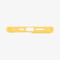 ACS06272 - iPhone 14 Case Ultra Hybrid in butter yellow showing the bottom with precise cutouts