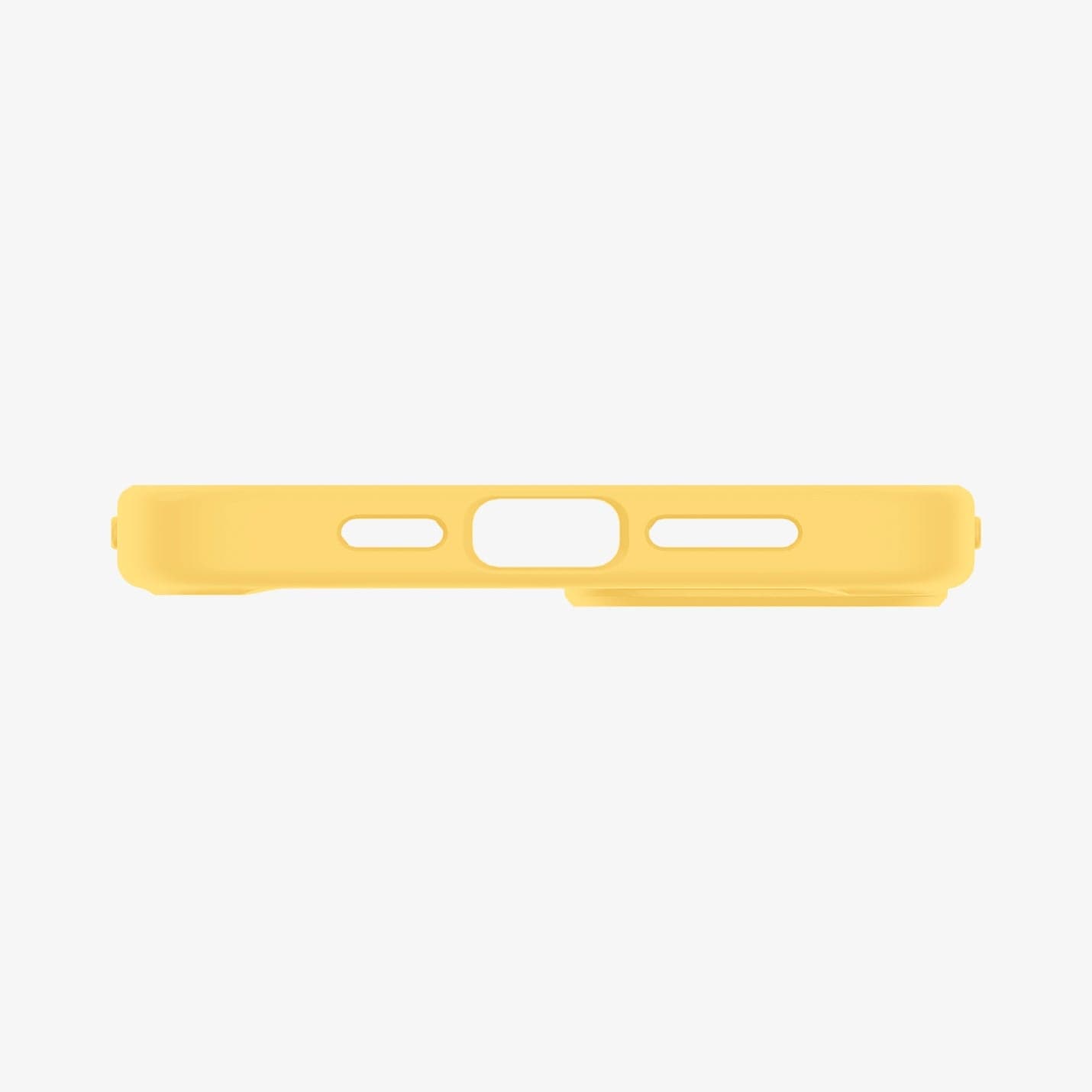 ACS06272 - iPhone 14 Case Ultra Hybrid in butter yellow showing the bottom with precise cutouts