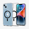 ACS05049 - iPhone 14 Case Ultra Hybrid (MagFit) in black showing the back, inside and front