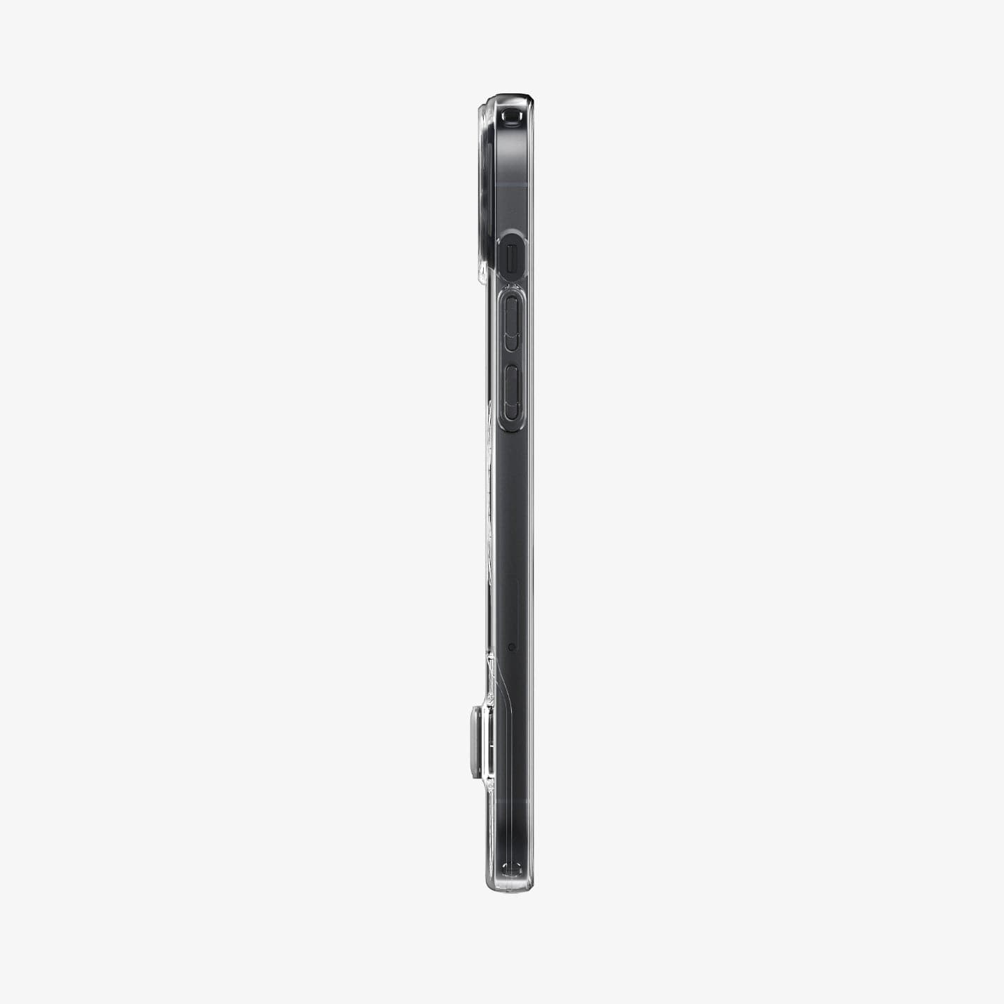 ACS04660 - iPhone 14 Plus Case Slim Armor Essential S (MagFit) in white showing the side with volume controls