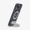 ACS04660 - iPhone 14 Plus Case Slim Armor Essential S (MagFit) in white showing the device being propped up vertically by built in kickstand